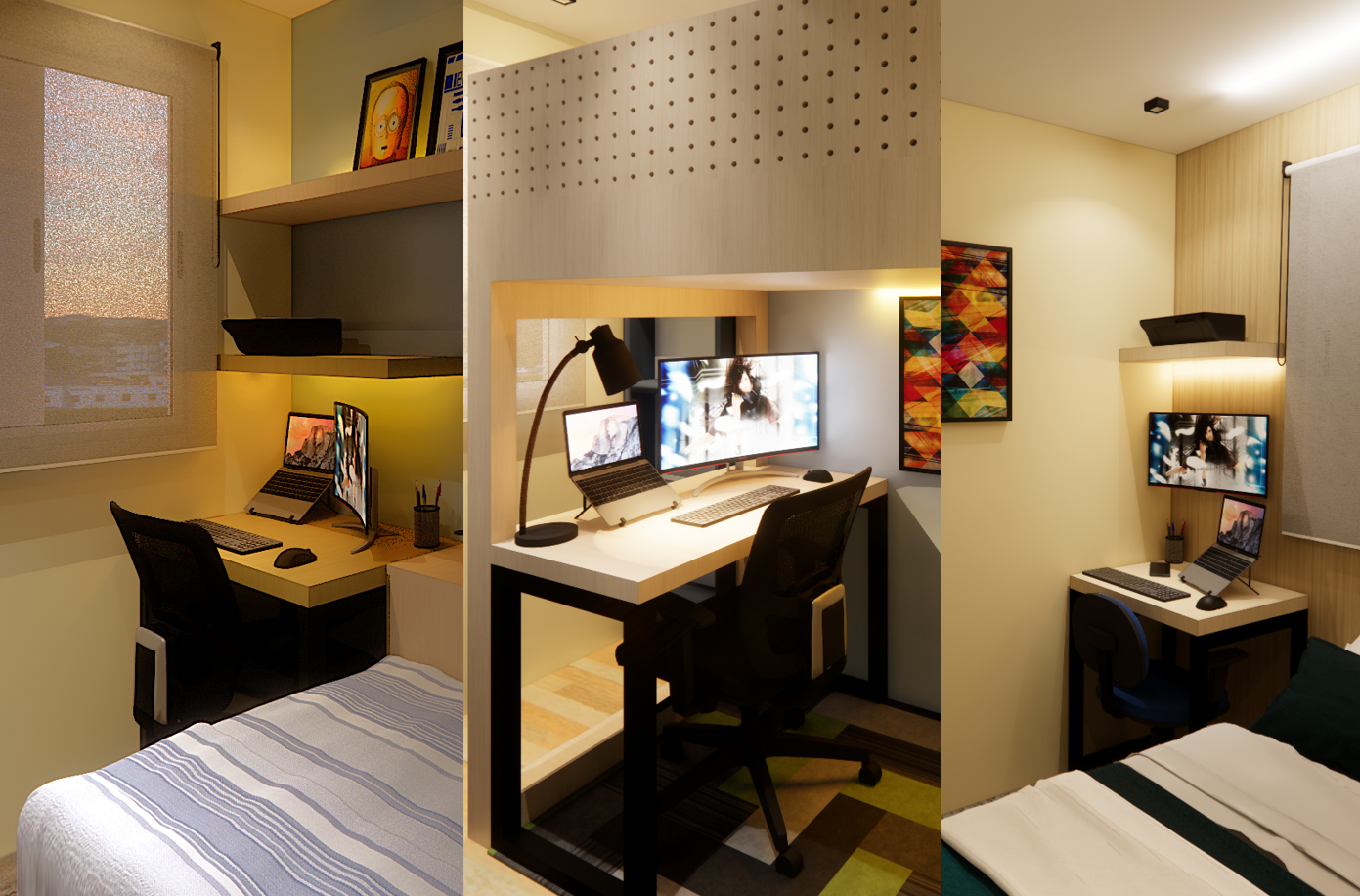 Quarto com Home Office